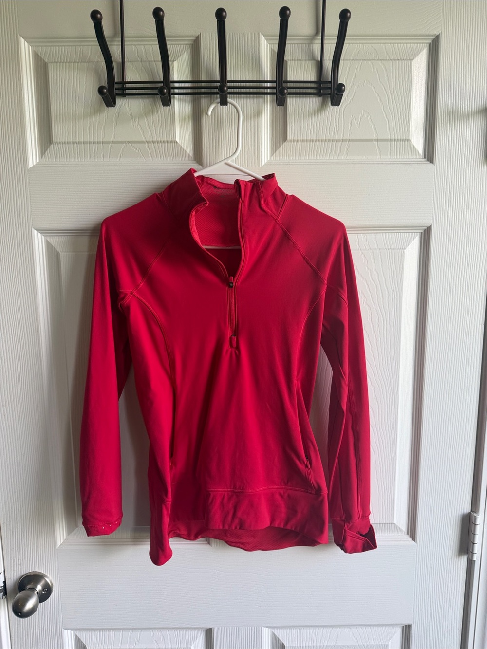 Athleta Red Quarter-Zip Pullover